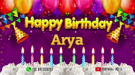 Arya Happy Birthday To You Happy Birthday Song Name Arya 🎁 Youtube
