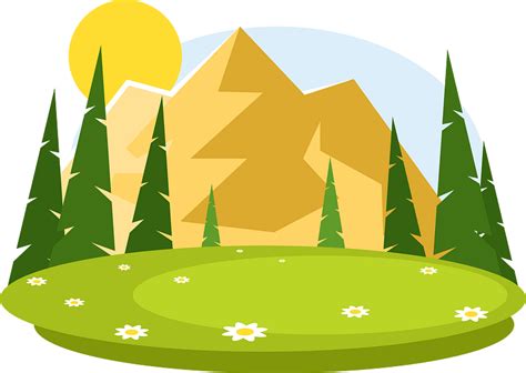 Natural Landscape In The Mountains Clipart Free Download Transparent
