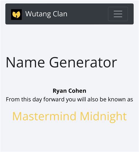 🚨i Used Wu Tang Name Generator To Find Out Rcs Wu Tang Name Apes