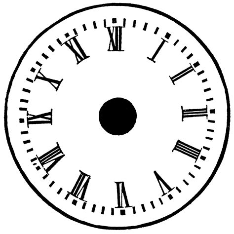 Clock Face Template All Templates Have Versions Of Black And White Or