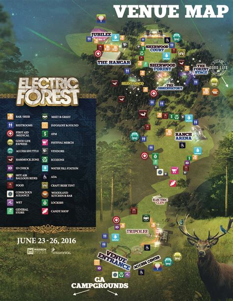 Electric Forest Releases 2016 Schedule Map And App