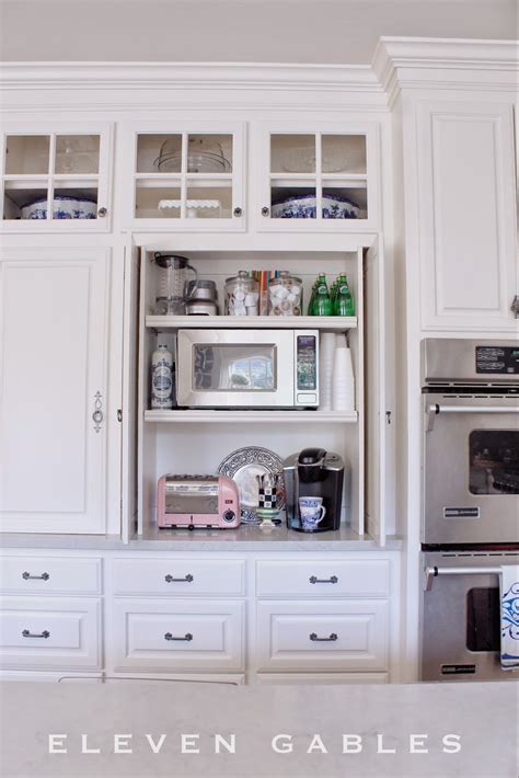 This makes them more accessible and makes it easy to keep the cabinet. Eleven Gables: Hidden Appliance Cabinet and Desk Command ...