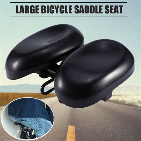 No Pressure Black Bicycle Seat Big Soft Bum Comfort Padded Adult