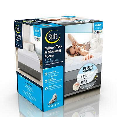Sleep joy 2″ visco2 ventilated topper. Serta 4" Pillow-Top and Memory Foam Mattress Topper - Twin ...