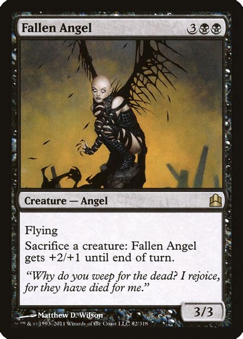 I'm a, i'm a fallen angel yeah, i'm a, i'm a fallen angel and i'm still not sure what you ever saw in me. Fallen Angel · Commander 2011 (CMD) #82 · Scryfall Magic ...