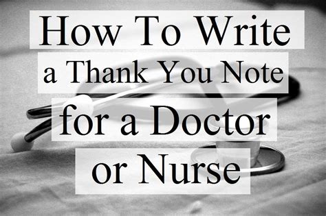 How To Write Thank You Notes For Doctors And Nurses Thank You Nurses