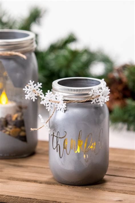 Warm Up Your Holiday Display With Mason Jar Lights Spray Paint Mason