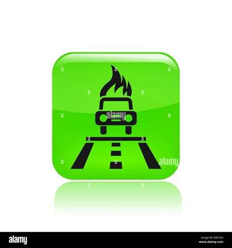 Vector Illustration Of Single Fire Car Icon Stock Vector Image Art