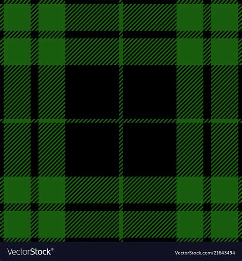 Green And Black Tartan Plaid Seamless Pattern Vector Image
