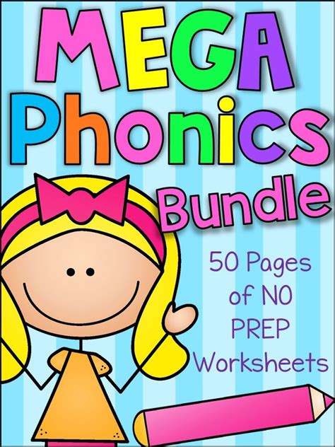 Mega Phonics Worksheet Bundle Pre K Kindergarten Pre K Phonics