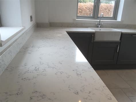 Kitchen worktops online are the uk's number 1 for low price discounted laminate kitchen worktops available to buy today with fast delivery nationwide. Granite Line Quartz angelo white worktops and dark units ...