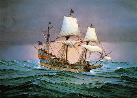 Francis Drake Sailed His Ship Golden Hind Into History Painting By