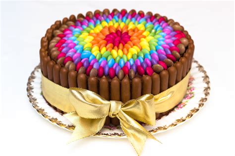 Really Easy Chocolate Rainbow Smarties Cake Sunday Baking