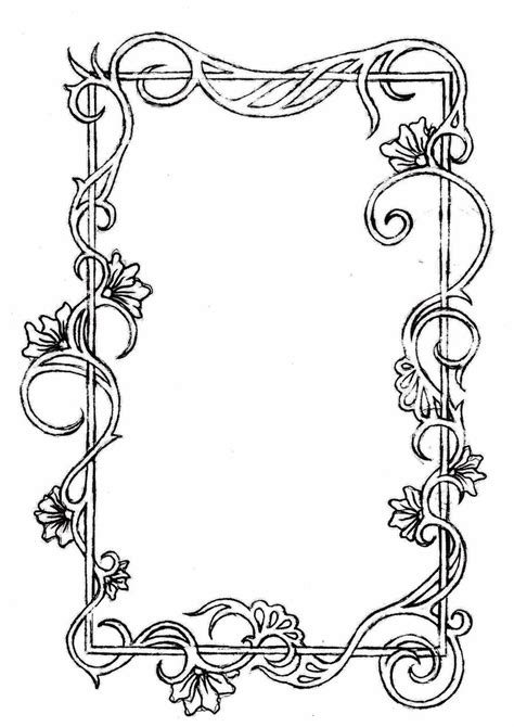 Nouveau Border By Ophelia11 On Deviantart Drawing Borders Drawing