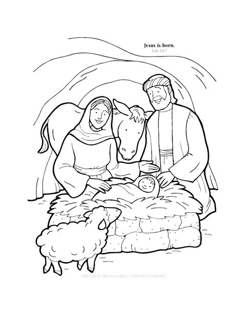 Jesus Birth Story Coloring Pages