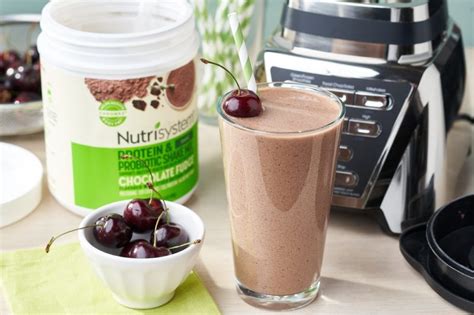 Nutrisystem Protein Shake And Fresh Cherries The Leaf