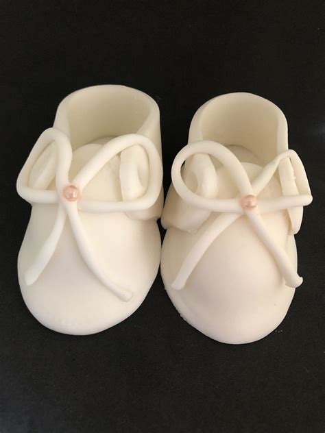 Baby Shoes Gumpaste Cake Topper Baby Shoes Fondant Cake Topper For