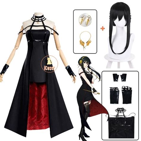 Cosplay Yor Forger Assassin Costume Dress Suit Black Red Etsy Uk