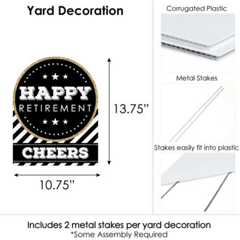 Big Dot Of Happiness Happy Retirement Outdoor Lawn Sign Retirement