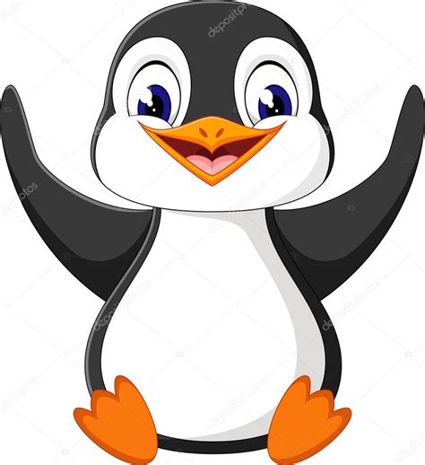 Illustration Of Cute Penguin Cartoon Stock Vector Image By