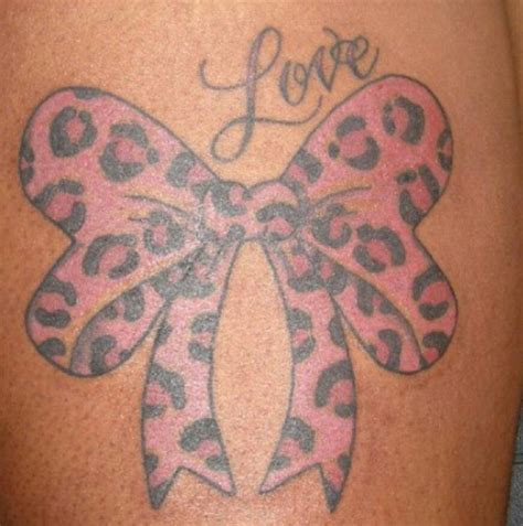 Lov3 Bows Cheetah Print Tattoos Leopard Print Tattoos Neck Tattoo