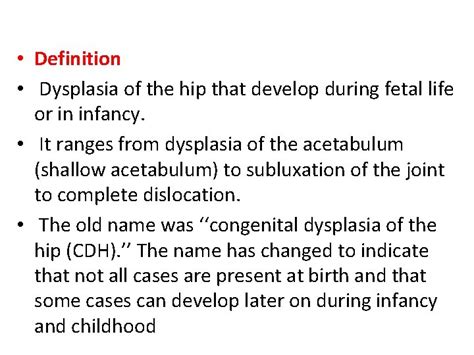 Developmental Dysplasia Of The Hip Ddh Definition Dysplasia