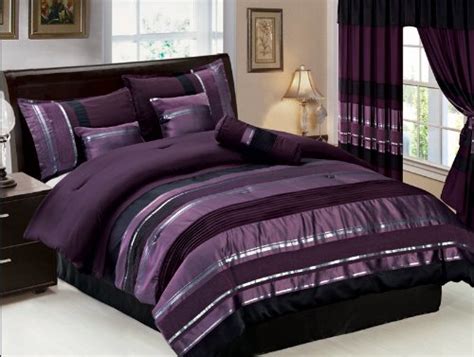 Deep Dark Purple Comforters And Bedding Sets