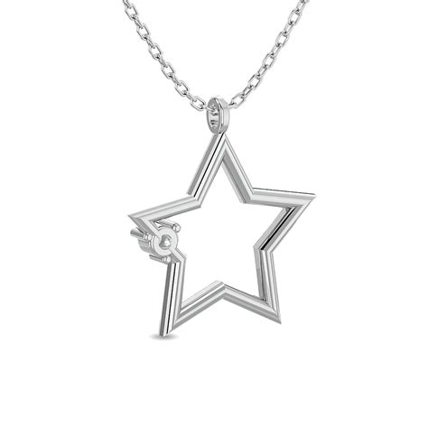 Diamond 120 Ct Tw Star Pendant In Sterling Silver Balacia