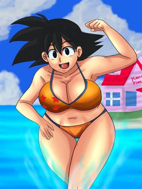 Female Goku In A Bikini Female Goku Girl Goku Anime