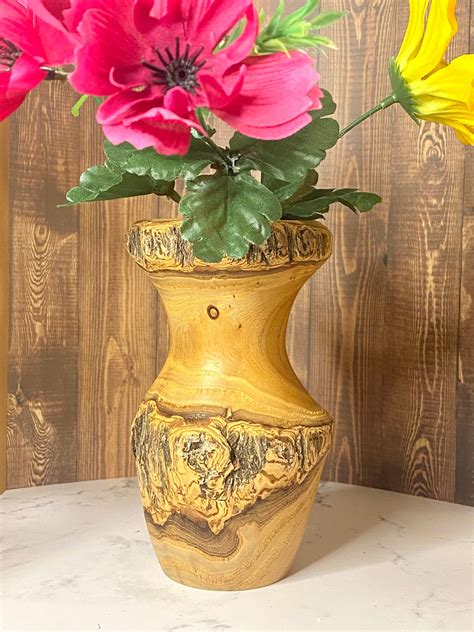 Wood Vase Etsy