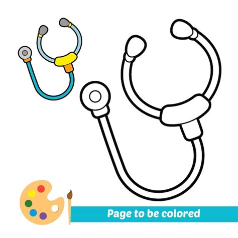 Premium Vector Coloring Book For Kids Stethoscope Vector