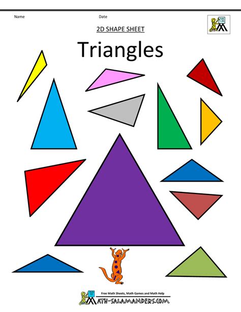 Shapes For Kids Triangles Col 1000×1294 Spiele