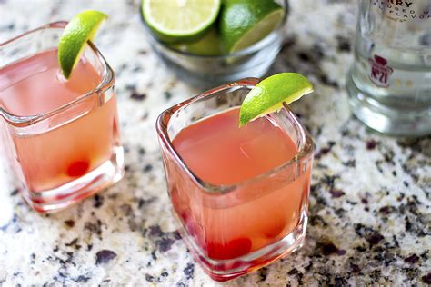 Drop the mint leaves into your shaker tin and add the following: Cherry Limeade Vodka Cocktail Recipe