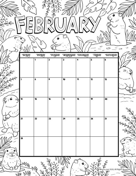On the contrary, we waste a lot of time in. February 2021 Printable Calendar Page | Woo! Jr. Kids ...