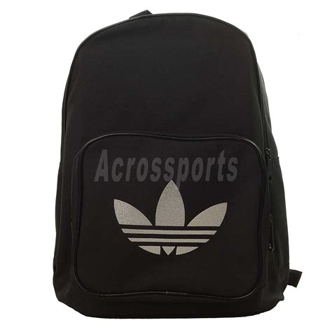 Adidas Originals Glam Backpack Black Silver Book Bag Z37104 Ebay
