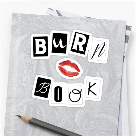 Mean Girls Burn Book Stickers By Natalie Rowe Redbubble