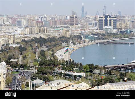 View Of Baku Bakı Absheron Peninsula Azerbaijan Azərbaycan Asia