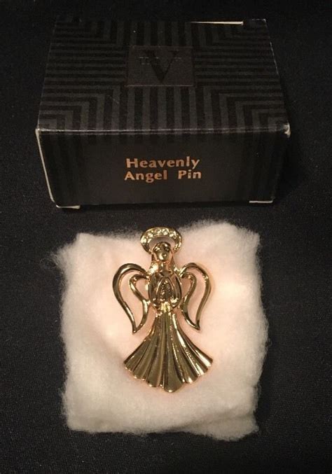 Avon Heavenly Angel Pin ~ 1992 Angel Pin Partylite Bottle Lamp