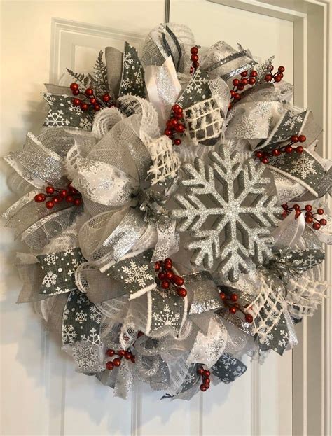 All Winter Wreath Winter Wreath Snowflake Wreath Berry Wreath The