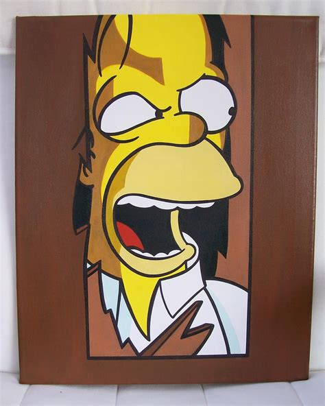 Jdtoonart Cartoon And Comic Pop Art Paintings Homer Simpson The Shining