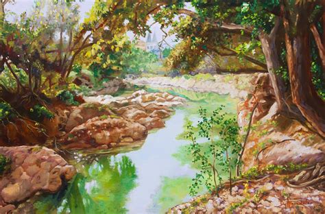 Daily Painting By Artist Dominique Amendola The Creek Oil Painting