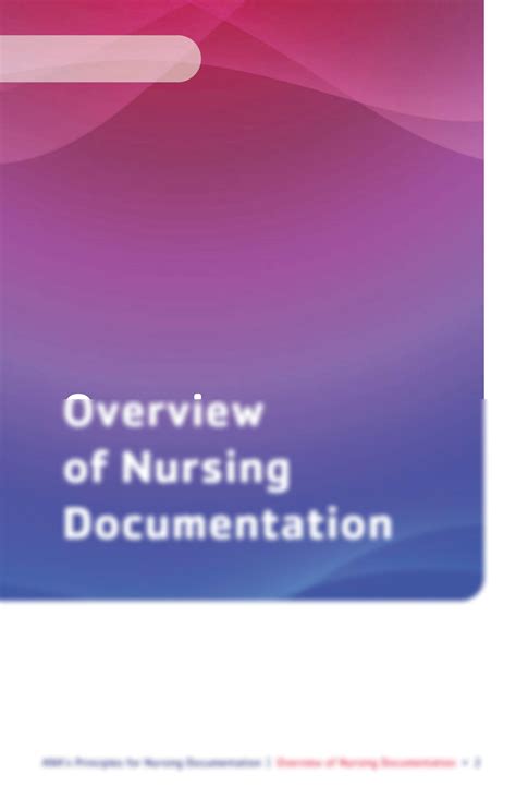 Solution Principles Of Nursing Documentation Studypool