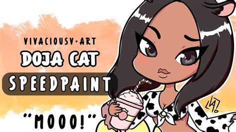 Speedpaint Doja Cat Mooo Paint Tool Sai Youtube