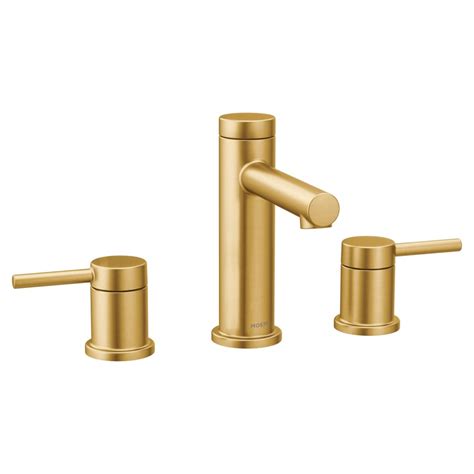 Moen Align Brushed Gold 2 Handle Widespread Watersense Bathroom Sink