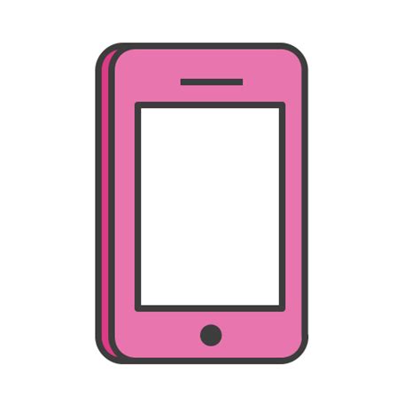 Pink Iphone Smartphone Screen Mobile Touch Phone Icon