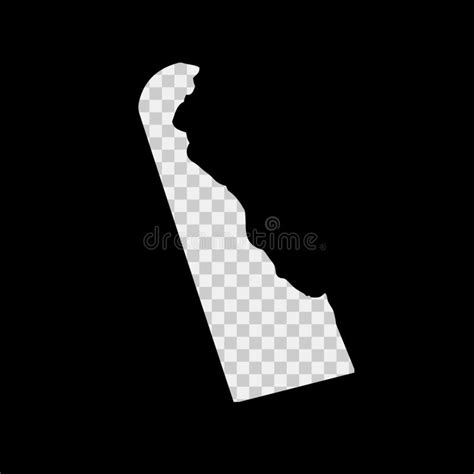 Delaware Us State Stencil Map Laser Cutting Template On Transparent