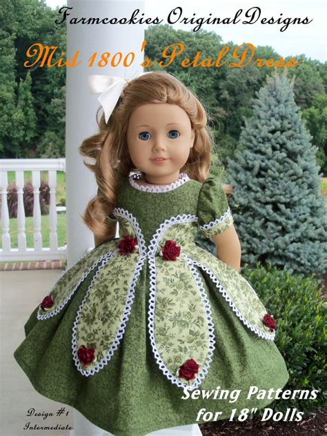 Printed Sewing Pattern For 18 Inch Doll Clothes Historical Etsy