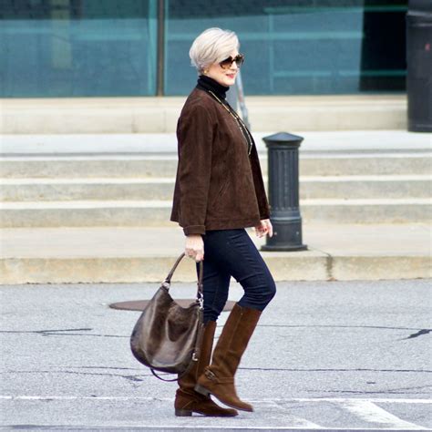 How To Wear The Classics Suede Boots Suede Jacket Outfit Brown