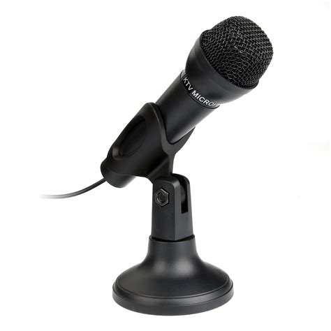 Mikrofon High Quality 35mm Dengan Stand Black