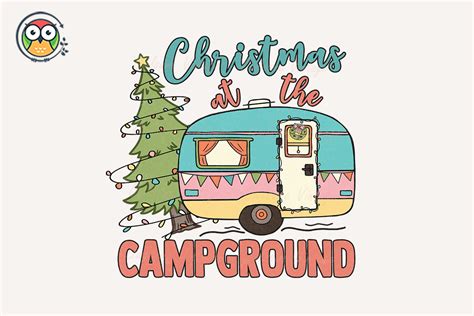 Christmas At The Campground Sublimation Graphic By Owlsome Vintage